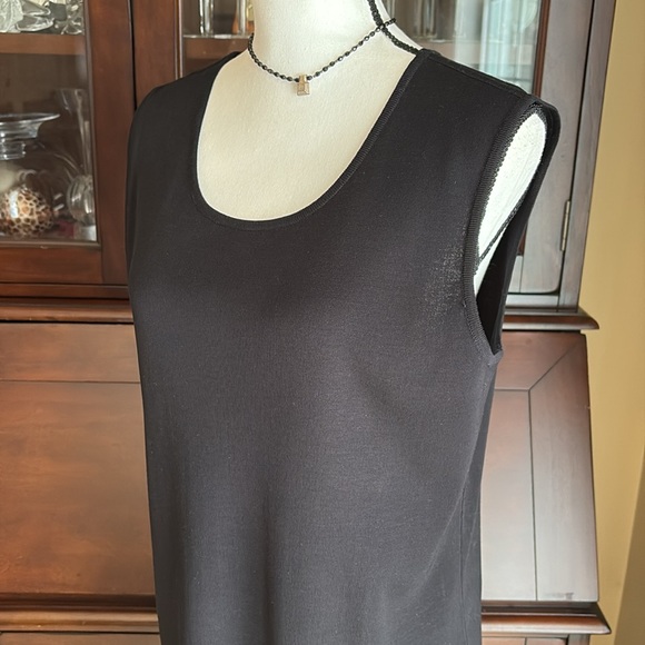 Misook Knit Black Dress M - Picture 9 of 10